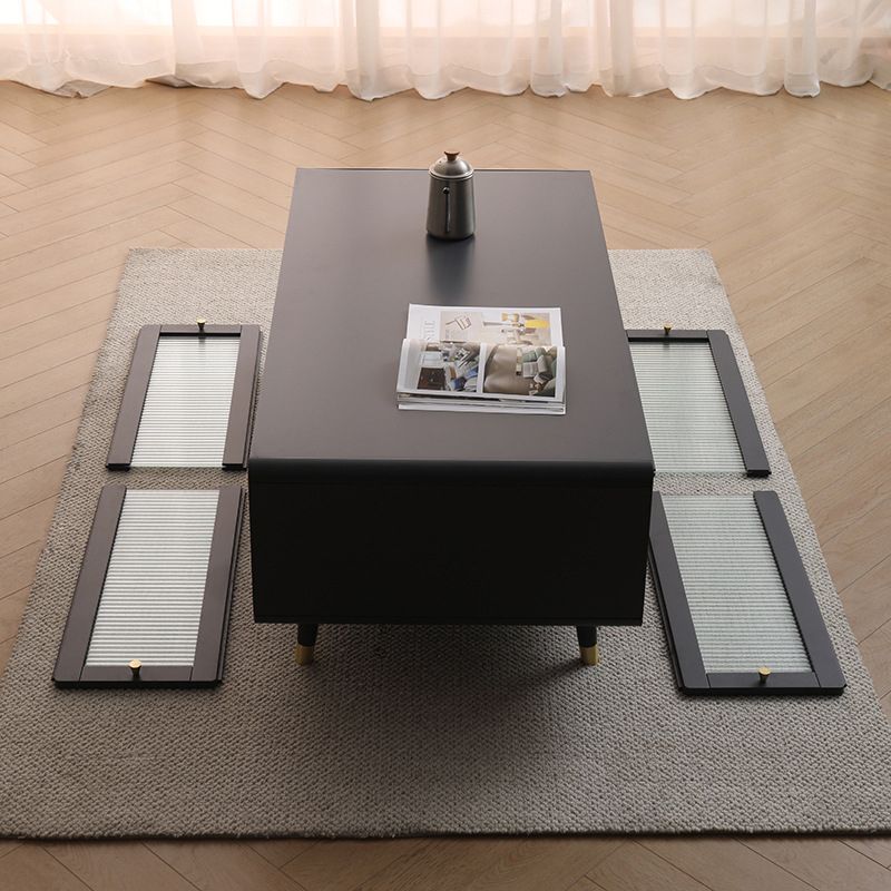 Solid Wood Rectangle Cocktail Table Modern No Distressing Single Coffee Table Clearhalo 'Coffee & Accent Tables' 'Coffee Tables' 'coffee_tables' 'furn' 'furn_coffee_tables' 'Furniture' 'Living Room Furniture' 1200x1200_49d66073-cee9-41e9-95d8-72b910f3791a