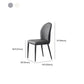 Industrial Side Chair Solid Back Metal Dining Room Chair for Dining Room