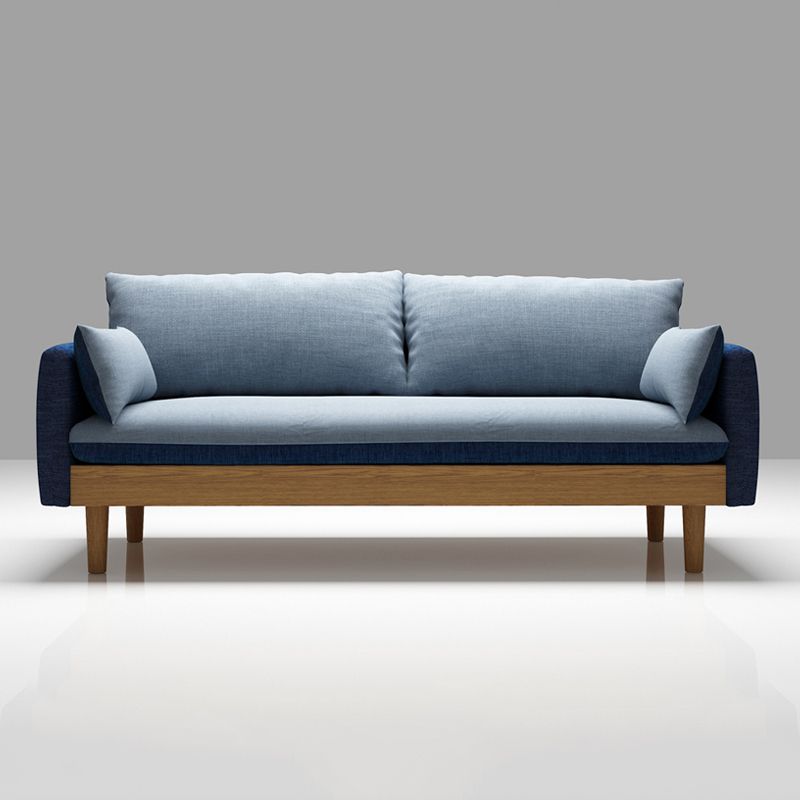 Contemporain 29.9 "H Coton Blend Square ARM SOFA pour l'appartement