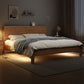 Letto standard a basso profilo standard scandinavo in legno massiccio