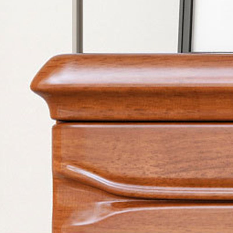 Cabinet d'accent en bois moderne du milieu du siècle avec tiroir de 17,12 "de large armoire marron de large