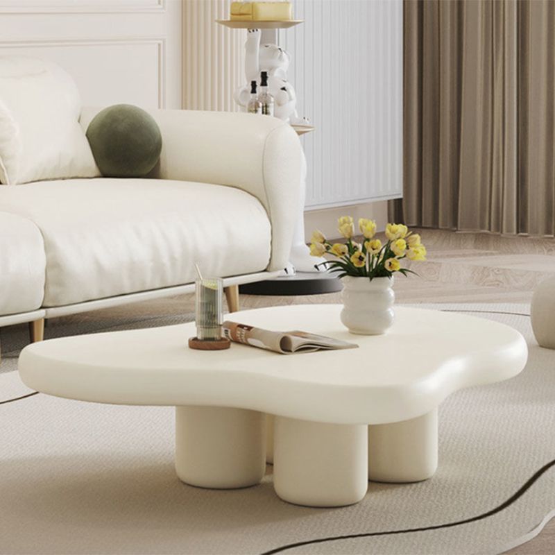 Nordic Irregular 4 Legs Coffee Table 11.8" H Wood Cocktail Table Clearhalo 'Coffee & Accent Tables' 'Coffee Tables' 'coffee_tables' 'furn' 'furn_coffee_tables' 'Furniture' 'Living Room Furniture' 1200x1200_49da3134-0538-4e9c-9701-10e94e44d4d1