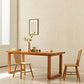 Juego de comedor moderno de 1/3/3/5 piezas, juego de comedor rectangular de madera maciza en color natural