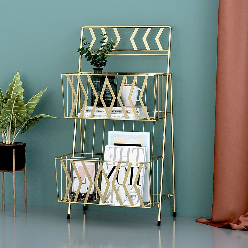 Contemporary Bookshelf Metal Vertical Shelf Bookcase for Living Room Clearhalo 'Bookcases' 'furn' 'furn_bookcases' 'Furniture' 'Office Furniture' 1200x1200_49db5b36-d828-4a13-8c3e-eeab77eeaa3b
