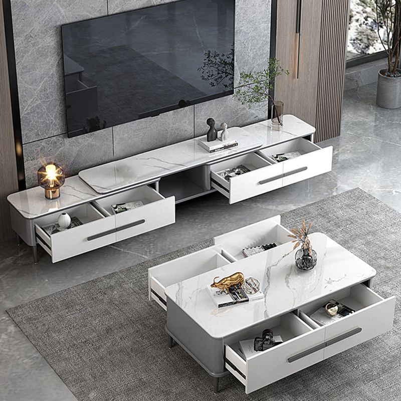 Contemporary Media Console Stone TV Media Console for Living Room Clearhalo 'furn' 'furn_tv_stands_entertainment_centers' 'Furniture' 'Living Room Furniture' 'TV Stands & Entertainment Centers' 'TV Stands & Media Storage Furniture' 'tv_stands_entertainment_centers' 1200x1200_49dc79ec-b0e8-4393-8514-b94d59dc56aa