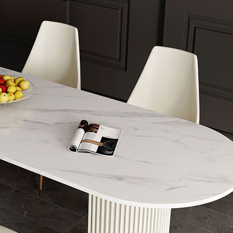 Free Form Sintered Stone Table for Restaurant Luxury White Top Table with Double Pedestal Clearhalo 'Dining Tables & Seating' 'Dining Tables' 'dining_table' 'Furniture' 'furniture_dining_table' 'Kitchen & Dining Furniture' 'kitchen' 'kitchen_dining_table' 1200x1200_49dcf2cf-8ca5-48d2-8afa-977c43876730