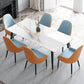 Industrial 4 Legs Dining Table Rectangle Dining Table for Kitchen Clearhalo 'Dining Tables & Seating' 'Dining Tables' 'dining_table' 'furn' 'furn_dining_table' 'Furniture' 'Kitchen & Dining Furniture' 1200x1200_49ddafa2-eba4-43f1-9cb5-e473c067d6b9