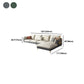 Sectional de almohada de cuero falso con chaise con brazo inclinado seccional
