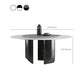 Mesa de comedor moderna con base de pedestal, mesa redonda con base de acero inoxidable