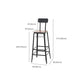 Modern Armless Counter Stool Iron Cafe Bar Stool with Seat and Pedal Clearhalo 'Bar Furniture' 'Bar Stools' 'bar_stools' 'furn' 'furn_bar_stools' 'Furniture' 'Kitchen & Dining Furniture' 1200x1200_49e2d200-9d90-474c-b4db-3f036766604e