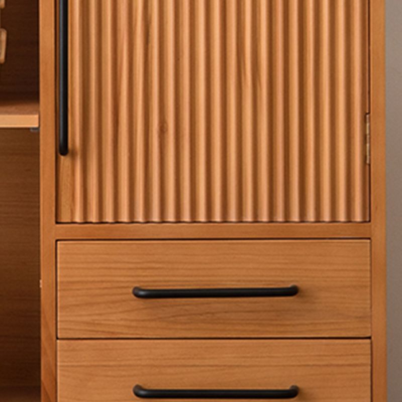 Pine Solid Wood Sideboard Contemporary Sliding Door Dining Server Clearhalo 'buffet_sideboard' 'Buffets & Sideboards' 'furn' 'furn_buffet_sideboard' 'Furniture' 'Kitchen & Dining Furniture' 1200x1200_49e3e0f3-3875-44d9-9308-55a82d63bc4b