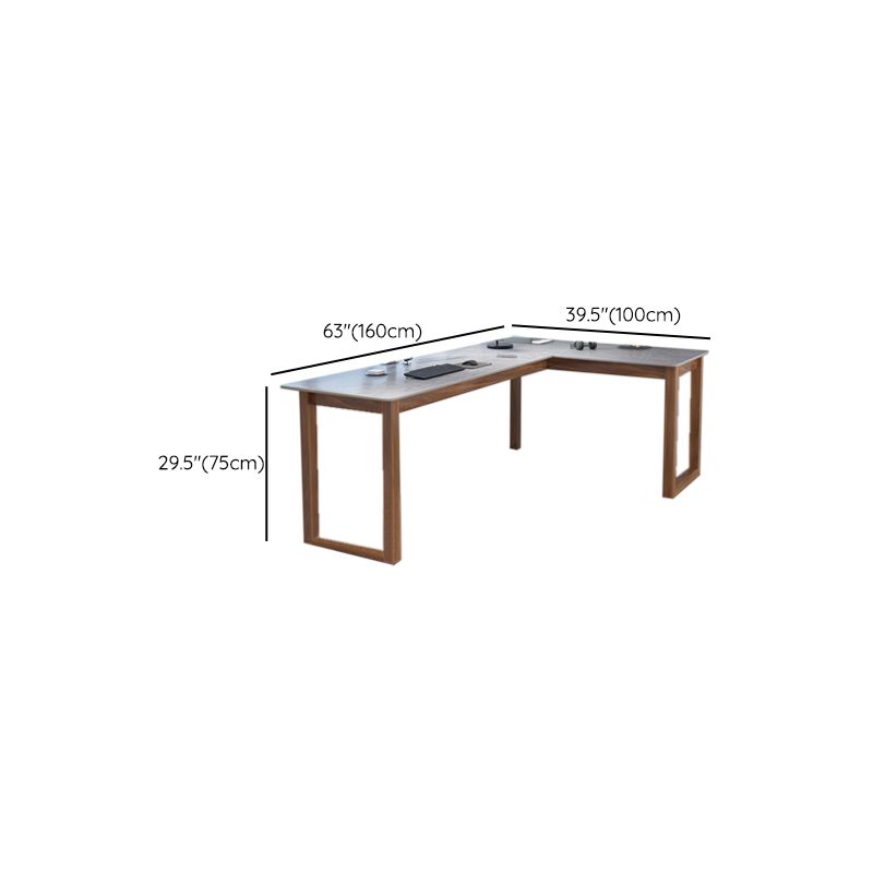 Modern Stone Writing Desk Corner 29.53-inch Tall Office Desk with Sled Base Clearhalo 'furn' 'furn_office_desk' 'Furniture' 'Office Desks' 'Office Furniture' 'office_desk' 1200x1200_49e42462-4339-4417-834f-6d503547d31e