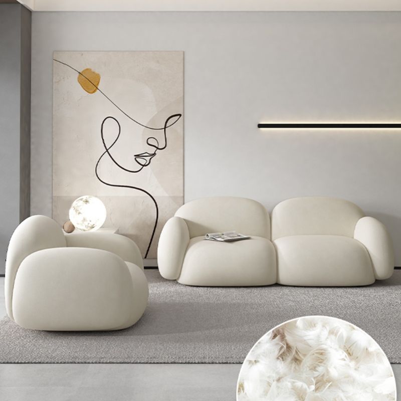 Cojines contemporáneos salón de estar de brazo enrollado