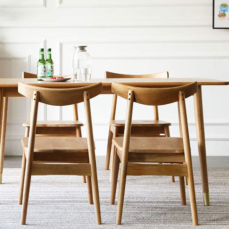 Contemporary Style Open Back Chairs Dining Armless Chair with Wooden Legs for Kitchen Clearhalo ' kitchen&dining_furn' 'Dining Chairs' 'Dining Tables & Seating' 'dining_chair' 'furn' 'furn_dining_chair' 'Furniture' 'furniture_dining_chair' 'Kitchen & Dining Furniture' 'kitchen' 1200x1200_49e50930-2622-4808-b2c1-0a2c3b30c9c9
