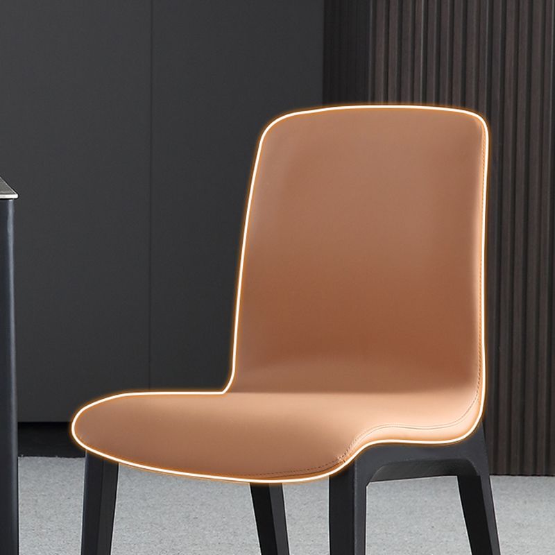 Contemporary Leather Dining Chair Wood Dining Room Chair for Home Use Clearhalo 'Dining Chairs' 'Dining Tables & Seating' 'dining_chair' 'furn' 'furn_dining_chair' 'Furniture' 'Kitchen & Dining Furniture' 1200x1200_49e52fbd-89c0-4e49-b3e7-603b82e07787