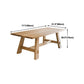 Contemporary Style Dining Table Natural Rectangle Solid Wood Dinner Table