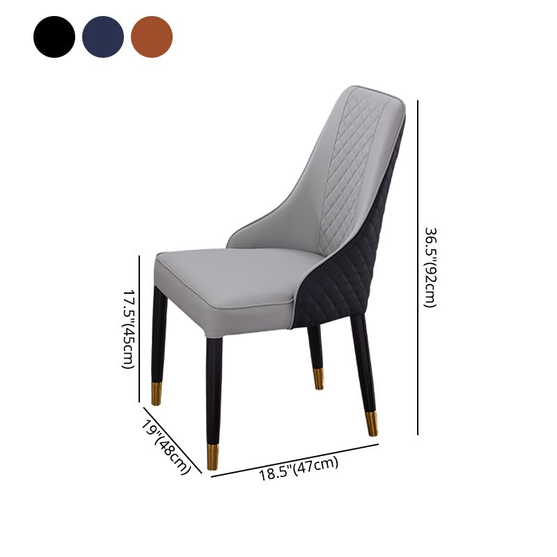Scandinavian Style Metal Chair Kitchen Dining Parsons Chair (Set of 2) Clearhalo ' kitchen&dining_furn' 'Dining Chairs' 'Dining Tables & Seating' 'dining_chair' 'furn' 'furn_dining_chair' 'Furniture' 'furniture_dining_chair' 'Kitchen & Dining Furniture' 'kitchen' 1200x1200_49e6f145-6d58-4217-85c1-c16988e78bd5