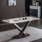 Metal Traditional Luxury Rectangle Table White Sintered Stone Table with Pedestal Base Clearhalo ' dining_table' 'Dining Tables & Seating' 'Dining Tables' 'furn' 'furn_dining_table' 'Furniture' 'furniture_dining_table' 'Kitchen & Dining Furniture' 'kitchen&dining_furn' 'kitchen' 'kitchen_dining_table' 1200x1200_49e8f9ae-2707-4dbf-bffa-d05571705a6c