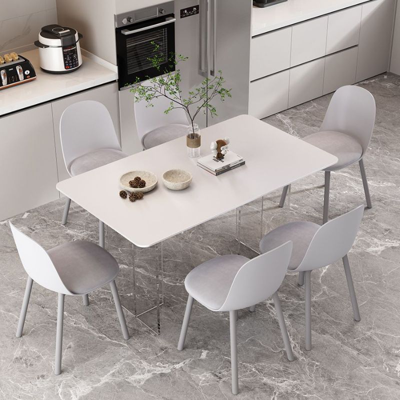 1/2/5/7 piezas Modern sintered Stone Top Cining Base acrílico Juego para el hogar