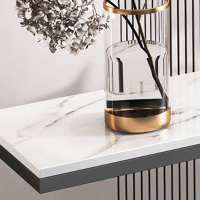 Tavolo da console oro resistente al rettangolo di ardesia glam