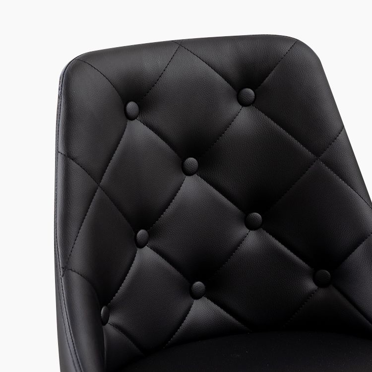 Sillas de comedor de cuero PU modernas muebles parsons con patas de madera en acabado mate para casa