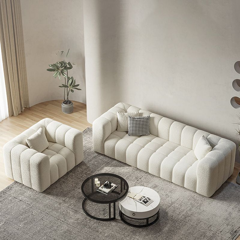 Canapé carré canapé à gratter les sièges de salon résistant aux rayures avec oreillers