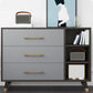 15.74" W Gray Accent Chest with Solid Wood Straight Legs Chest with Drawers