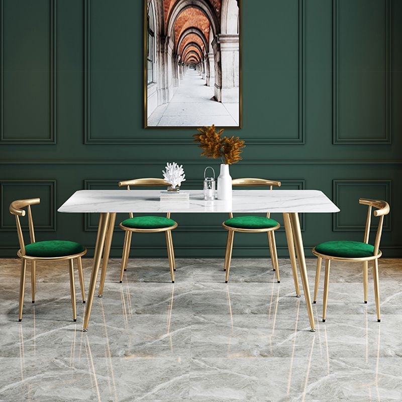 グラムベルベットダイニングルームチェアオープンバックダイニングサイドチェアレストランで使用する