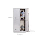 Silver Hinged Door Storage Cabinet Contemporary Stainless Steel Indoor Cabinet