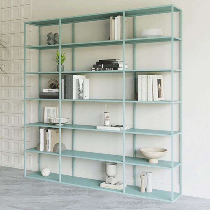 Scandinavian Etagere Bookcase Metal Open Back Bookshelf with Shelves