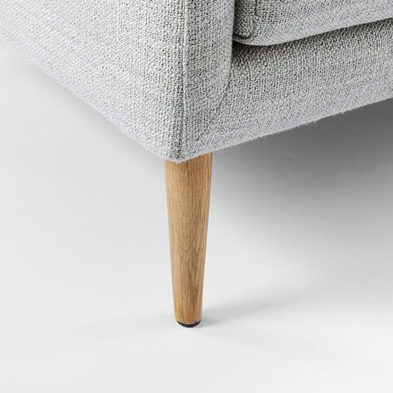 Charles of London Sofa moderne 3-zits stoffen stoffen bank met houten benen