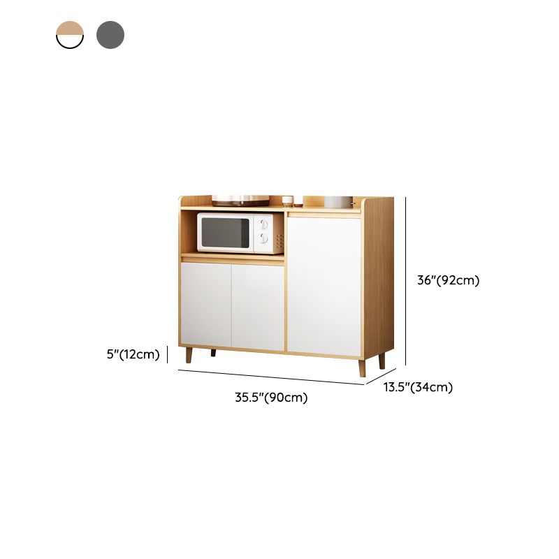 Wood Buffetサイドボードキャビネットを備えたモダンおよびコンテンポラリーサーバー