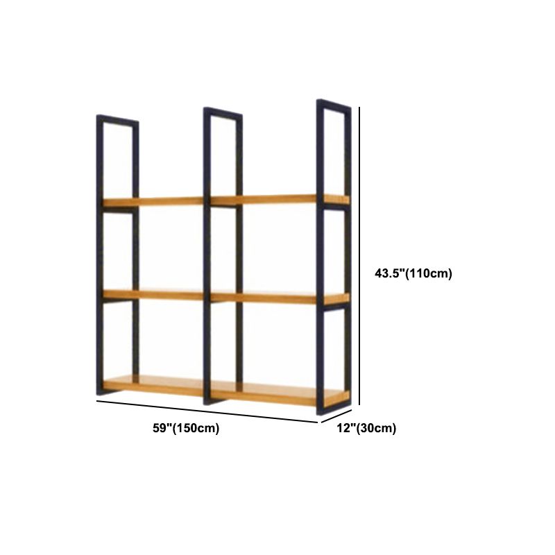 Industrial Wooden Storage Bookshelf Wall Mounted Bookcase with Rectangle Shelves Clearhalo 'Bookcases' 'furn' 'furn_bookcases' 'Furniture' 'Office Furniture' 1200x1200_49f5f4ed-e0f7-4a92-8c8b-fd9e44ffbab9