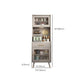 Modern Glass Doors Server Cabinets 1 Drawer and 2 Doors Buffet Sideboard