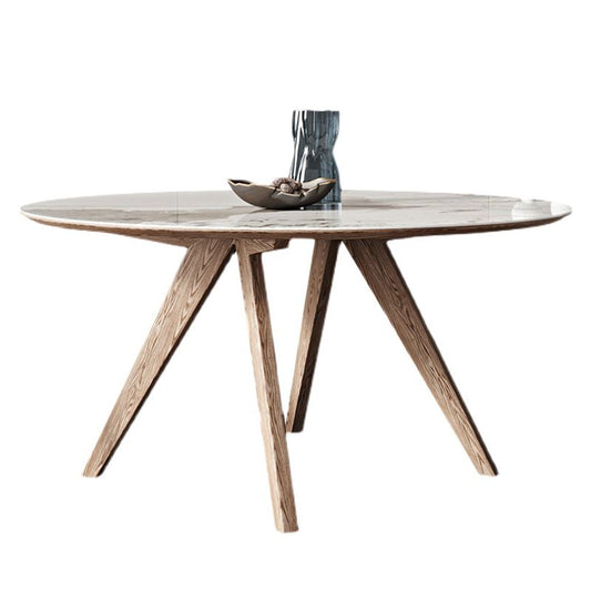 Round Dining Table Set 1/4/5 Pcs Solid Wood Frame Solid Wood Frame Clearhalo 'Dining Room Sets' 'Dining Tables & Seating' 'dining_room_set' 'furn' 'furn_dining_room_set' 'Furniture' 'Kitchen & Dining Furniture' 1200x1200_49f61e5a-fade-42ce-998b-280fd6a6996b