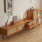 Mobile TV scandinavo Console TV in legno massello con cassetti