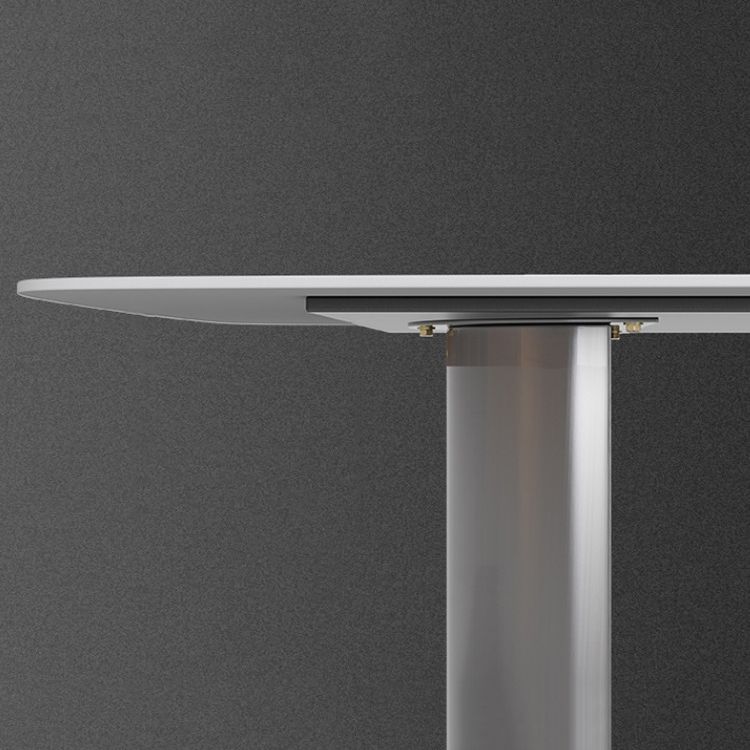 Set di tavoli da pranzo bianca lucido 1/4/5/6/7 pezzi glam dinette con sedie in pelle