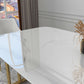 Glam Rectangle Dining Table Sintered Stone Table with Metal Legs for Home Use Clearhalo 'Dining Tables & Seating' 'Dining Tables' 'dining_table' 'furn' 'furn_dining_table' 'Furniture' 'Kitchen & Dining Furniture' 1200x1200_49f7f264-63b2-495e-8a6c-094ed3da74e7