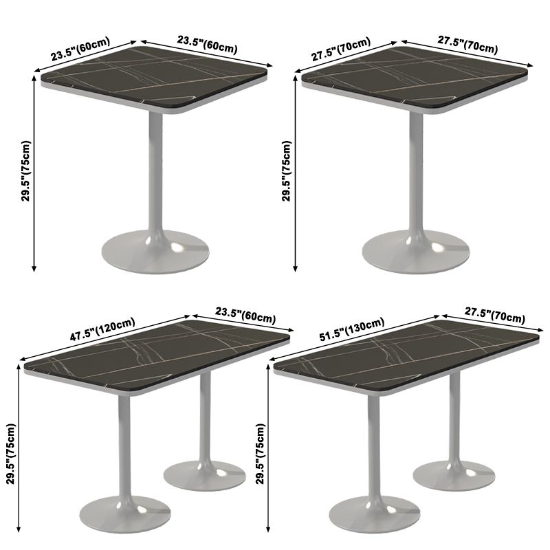 Industrial Style Sintered Stone Dining Table Metallic Base Rectangle and Square Table for Home Clearhalo ' dining_table' 'Dining Tables & Seating' 'Dining Tables' 'furn' 'furn_dining_table' 'Furniture' 'furniture_dining_table' 'Kitchen & Dining Furniture' 'kitchen&dining_furn' 'kitchen' 'kitchen_dining_table' 1200x1200_49f87bb7-75d9-4b4c-9abf-a8928339f212