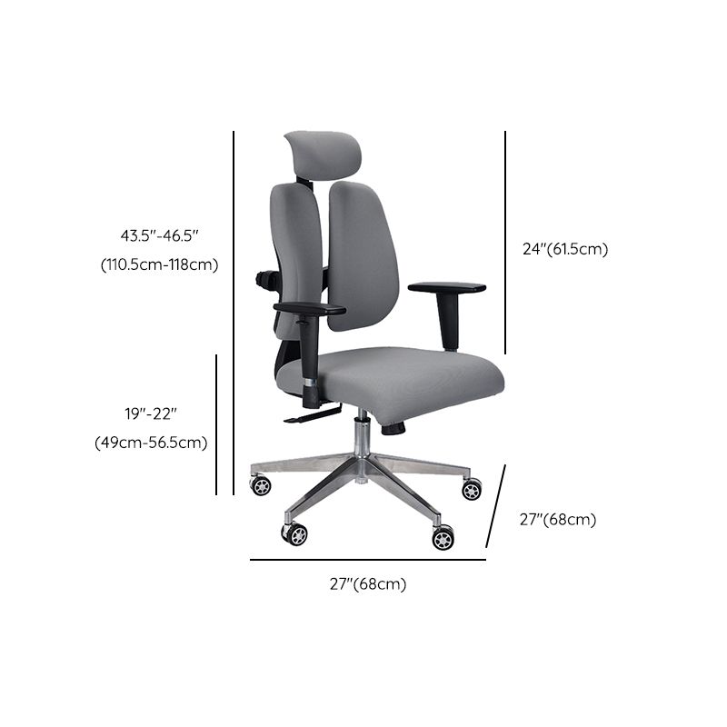 Modern Desk Chair Mesh Executive Chair High-Back Chair in Gray Clearhalo 'furn' 'furn_office_chair' 'Furniture' 'Office Chairs' 'Office Furniture' 'office_chair' 1200x1200_49f8b8fe-33e2-4807-bc24-f596b4ea04fe