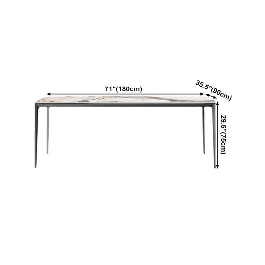 Mesa de comedor de piedra sinterizada para la mesa de cocina moderna del restaurante con 4 patas