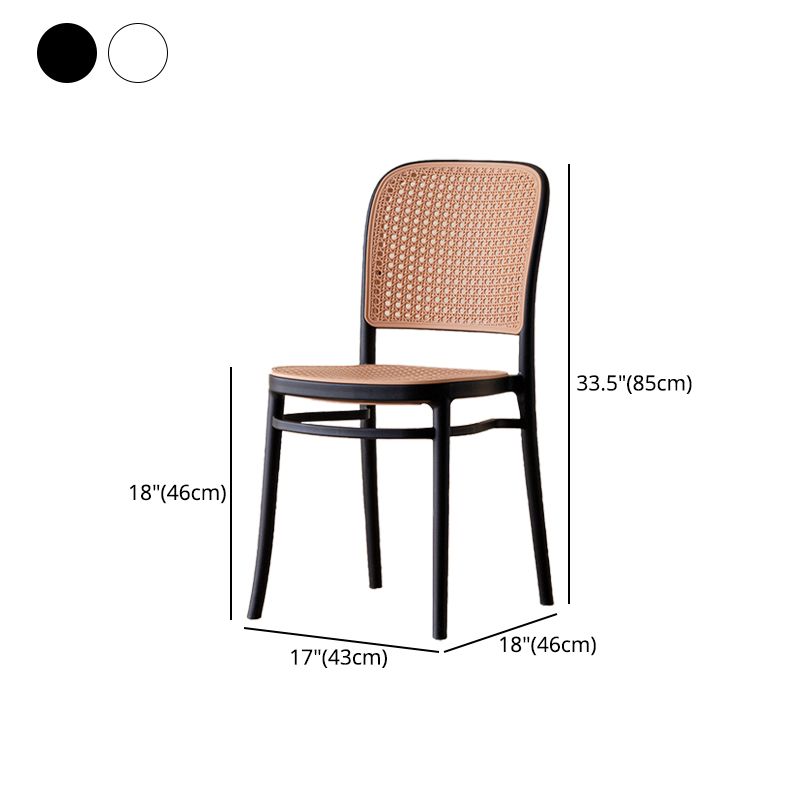Modern Plastic Dining Armless Chair Open Back Dining Side Chair for Restaurant Use Clearhalo ' kitchen&dining_furn' 'Dining Chairs' 'Dining Tables & Seating' 'dining_chair' 'furn' 'furn_dining_chair' 'Furniture' 'furniture_dining_chair' 'Kitchen & Dining Furniture' 'kitchen' 1200x1200_49facf2e-d407-4a69-9180-3dd59b57d00a