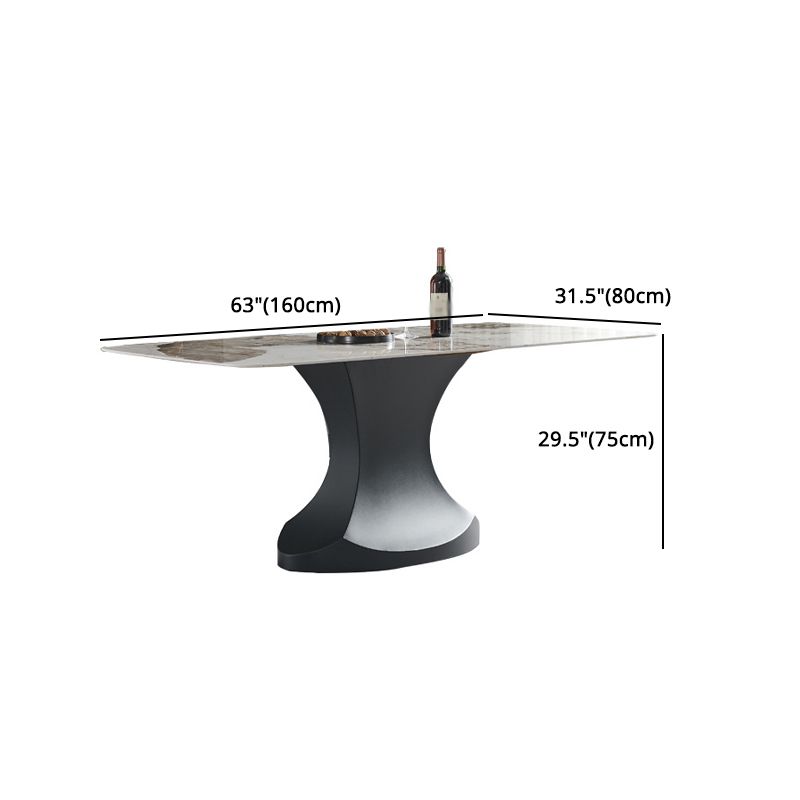 Modern Rectangle Sintered Stone Dining Table Set 1/3/4/5/7 Pieces Dining Set for Home Use Clearhalo 'Dining Room Sets' 'Dining Tables & Seating' 'dining_room_set' 'furn' 'furn_dining_room_set' 'Furniture' 'furniture_dining_room_set' 'Kitchen & Dining Furniture' 1200x1200_49fd53b4-b5a0-42d9-9ef0-6d15e1a11397