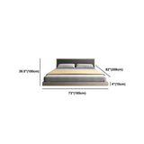 Contemporary Gray Panel Bed with Rectangular Headboard in Wood Clearhalo 'Bedroom Furniture' 'Beds' 'furn' 'furn_beds' 'Furniture' 1200x1200_49fe764c-c3c3-4de4-bdff-cdfecf62494b