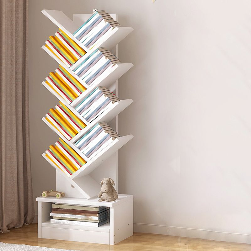 Multiple Colors Modern Style Bookshelf Wood Bookcase for Home