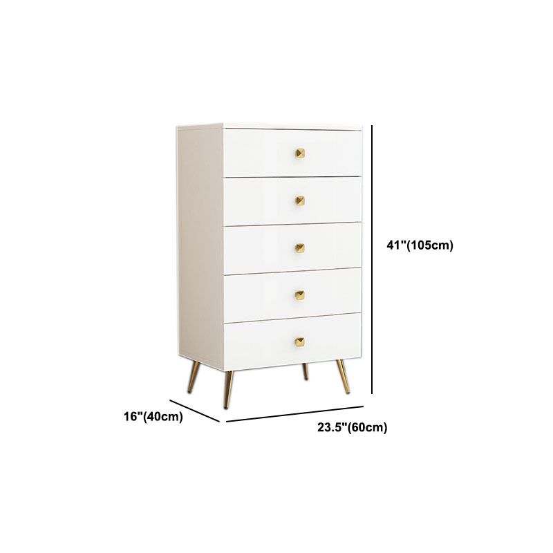 Klassieke glamour witte opbergkist verticaal houten dressoir voor slaapkamer