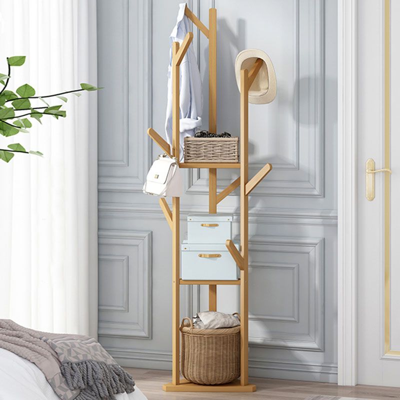 Gorgeous Free Standing Coat Rack Hanging Rail Hooks with Storage Shelf Clearhalo 'Entry & Mudroom Furniture' 'furn' 'furn_hall_tree_coat_racks' 'Furniture' 'Hall Trees & Coat Racks' 'hall_tree_coat_racks' 1200x1200_4a00c507-ee27-474e-bcf2-e5ae2de2dba1