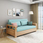 Linen Square Arm Sofa Contemporary Convertible Bed Sofa for Living Room