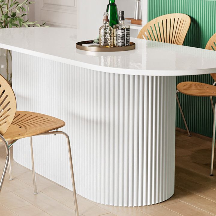 Oval Pedestal Base Furniture Contemporary Style Dining Room Collection Clearhalo ' dining_table' 'Dining Tables & Seating' 'Dining Tables' 'furn' 'furn_dining_table' 'Furniture' 'furniture_dining_table' 'Kitchen & Dining Furniture' 'kitchen&dining_furn' 'kitchen' 'kitchen_dining_table' 1200x1200_4a0337c6-a3c2-412d-bdac-590046453cd1