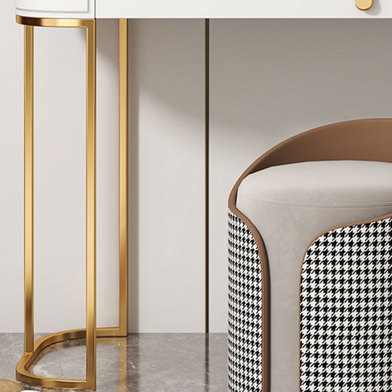 Contemporaneo a 3 cassetti tavolo da toeletta da toeletta per vetro Top -trucco Vanity scrivania